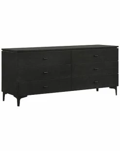Armen Living D Glaze Ash Veneer 6 Drawer Dresser Home