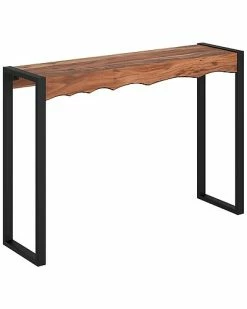 Worldwide Home Furnishings Solid Wood & Iron Console Table