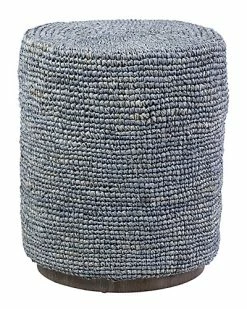 East At Main At Main Gabrielle Rafia Round Ottoman Home