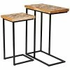 East At Main At Main Set Of 2 Porcia Coconut Shell Accent Tables Home