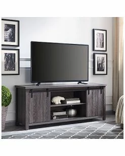 Alternative view of Abraham + Ivy Deacon Burnished Oak Tv Stand Home