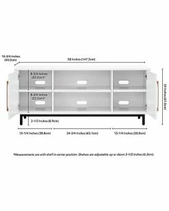 Abraham + Ivy Ivy Julian 58In White Tv Stand Home -Shop Style Sales 3050146598 RLLD 3