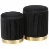 Lumisource Set Of 2 Marla Nesting Pleated Ottomans Home