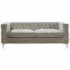 Chic Home Da Vinci Silver Velvet Sofa