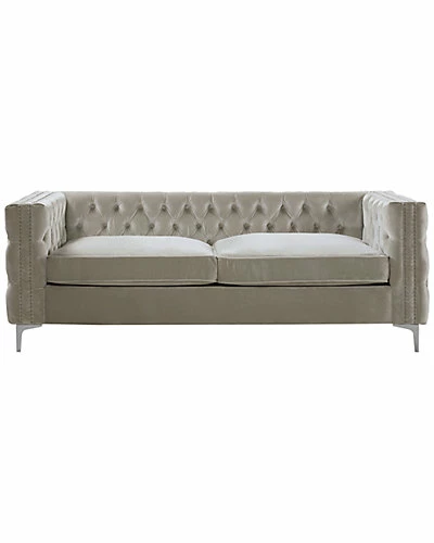 Chic Home Da Vinci Silver Velvet Sofa 3 Chic Home Da Vinci Silver Velvet Sofa