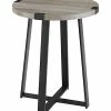 Hewson 18in Farmhouse Round Side End Table Home