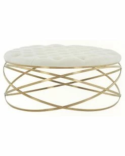 Safavieh Couture Rumi Tufted Velvet Ottoman Home