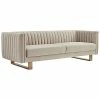 Armen Living Delilah 86In Beige Velvet Square Arm Sofa Home -Shop Style Sales 3050153757 RLLD 1