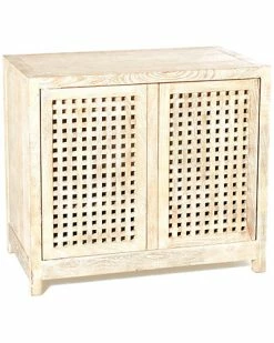 Global Views Driftwood Lattice Two-Door Cabinet Home