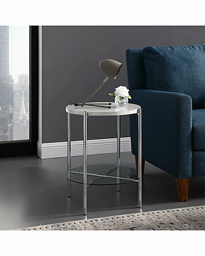 Hewson 20in Glam Round Side End Table Home 5 Hewson 20in Glam Round Side End Table Home - Image 3