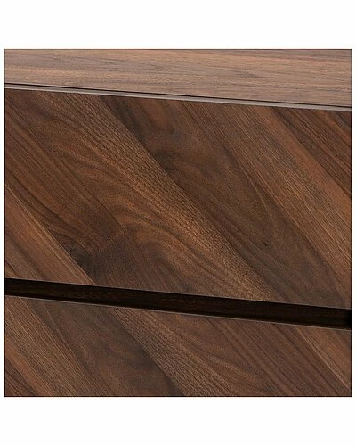 Design Studios Hartman Mid-Century Modern Walnut Brown Finished Wood Shoe Cabinet Home 7 Design Studios Hartman Mid-Century Modern Walnut Brown Finished Wood Shoe Cabinet Home - Image 5