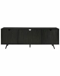 Hewson Mid-Century Modern Glass Shelf 2-Door TV Stand Home -Shop Style Sales 3050167182 RLLD 3