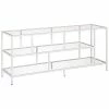 Abraham + Ivy Winthrop 55In Matte White Tv Stand With Glass Shelves Home -Shop Style Sales 3050172131 RLLD 1