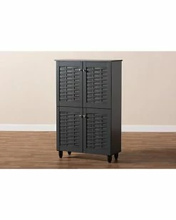 Design Studios Winda 4-Door Shoe Storage Cabinet Home -Shop Style Sales 3050181664 RLLD 2