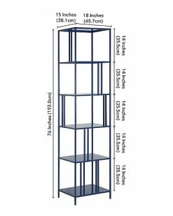 Abraham + Ivy Cortland 18In Wide Mykonos Bookcase Home 7 Abraham + Ivy Cortland 18In Wide Mykonos Bookcase Home -Shop Style Sales 3050182977 RLLD 3