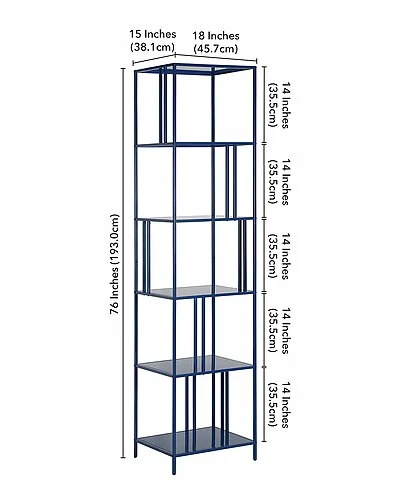 Abraham + Ivy Cortland 18In Wide Mykonos Bookcase Home 5 Abraham + Ivy Cortland 18In Wide Mykonos Bookcase Home - Image 3