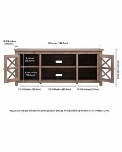 Abraham + Ivy Ivy Colton 58In Gray Oak Tv Stand Home -Shop Style Sales 3050182980 RLLD 3