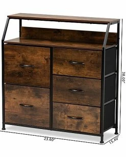 Baxton Studio Jacop Modern Industrial 5-Drawer Storage Cabinet Home -Shop Style Sales 3050183718 RLLD 3