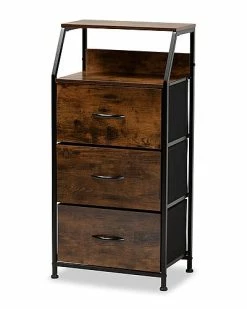 Baxton Studio Jacop Modern Industrial 3-Drawer Storage Cabinet Home