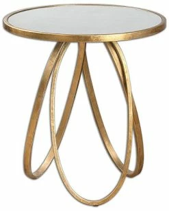 Uttermost Montrez Gold Side Table Home