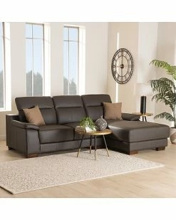 Baxton Studio Reverie Modern Leather Sectional Sofa With Right Facing Chaise Home 6 Baxton Studio Reverie Modern Leather Sectional Sofa With Right Facing Chaise Home -Shop Style Sales 3050186143 RLLD 2
