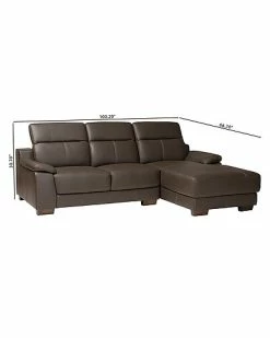 Baxton Studio Reverie Modern Leather Sectional Sofa With Right Facing Chaise Home 7 Baxton Studio Reverie Modern Leather Sectional Sofa With Right Facing Chaise Home -Shop Style Sales 3050186143 RLLD 3