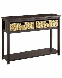 Hewson Mission Storage Espresso Entry Table Home -Shop Style Sales 3050186278 RLLD 2