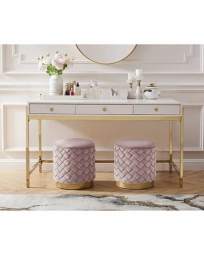Nicole Miller Jacen Ottoman Home 4 Nicole Miller Jacen Ottoman Home - Image 2