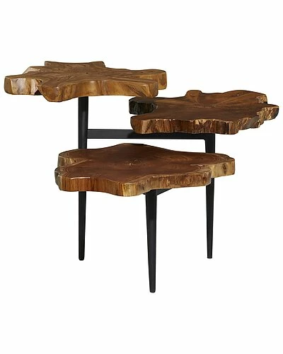 Peyton Lane Teak Wood Rustic Accent Table Home 3 Peyton Lane Teak Wood Rustic Accent Table Home
