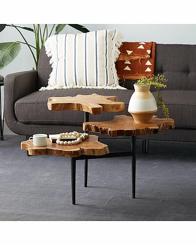 Peyton Lane Teak Wood Rustic Accent Table Home 4 Peyton Lane Teak Wood Rustic Accent Table Home - Image 2