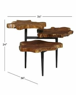 Peyton Lane Teak Wood Rustic Accent Table Home 7 Peyton Lane Teak Wood Rustic Accent Table Home -Shop Style Sales 3050190567 RLLD 3