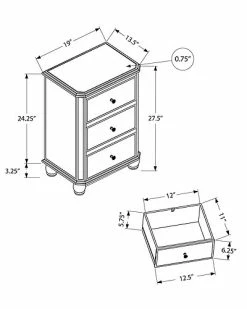 Monarch Specialties De Table / Nightstand Home 7 Monarch Specialties De Table / Nightstand Home -Shop Style Sales 3050197042 RLLD 3
