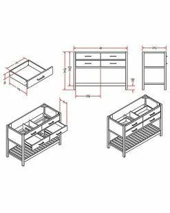 Alaterre Harrison 48in Vanity Cabinet Only Home 13 Alaterre Harrison 48in Vanity Cabinet Only Home -Shop Style Sales 3050197214 RLLD 6