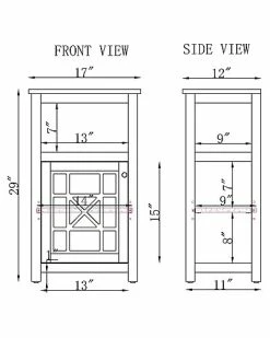 Alaterre Derby 17in Deluxe Floor Storage Cabinet Home 7 Alaterre Derby 17in Deluxe Floor Storage Cabinet Home -Shop Style Sales 3050197224 RLLD 3