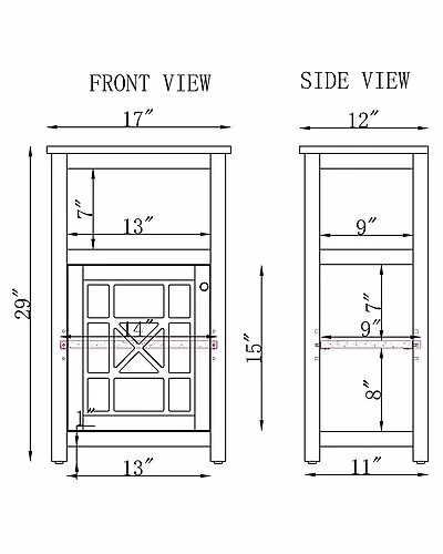Alaterre Derby 17in Deluxe Floor Storage Cabinet Home 5 Alaterre Derby 17in Deluxe Floor Storage Cabinet Home - Image 3