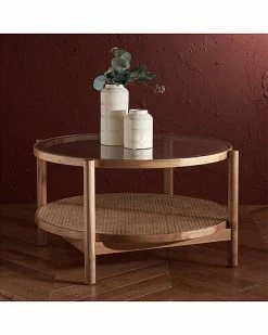 Safavieh Couture Karyna Rattan & Glass Table Home -Shop Style Sales 3050198249 RLLD 2