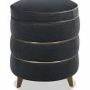 Jennifer Taylor Home Midas Round Accent Storage Ottoman