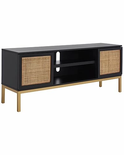 Safavieh Zadie 1-Shelf Rattan Media Stand Home 3 Safavieh Zadie 1-Shelf Rattan Media Stand Home
