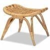 Baxton Studio Ernardo Natural Rattan Ottoman Home