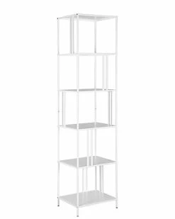 Abraham + Ivy Ernest 18In Wide White Bookcase Home