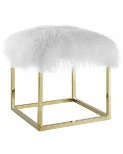 Modway Anticipate Sheepskin Ottoman Home