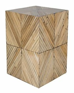 Surya Cane Garden Stool/ End Table Home