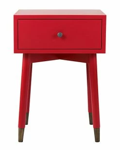 East At Main At Main Weeks Red Acacia Wood Square Accent Table Home