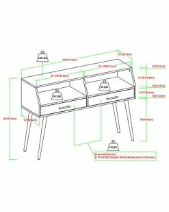 Hewson Modern Grooved-Door Accent Cabinet Home -Shop Style Sales 3050225972 RLLD 3
