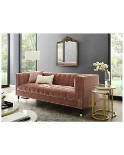 Nicole Miller Geoffey Velvet Sofa Home -Shop Style Sales 3050228018 RLLD 2
