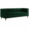 Nicole Miller Geoffey Velvet Sofa Home