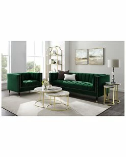 Nicole Miller Geoffey Velvet Sofa Home 8 Nicole Miller Geoffey Velvet Sofa Home -Shop Style Sales 3050228019 RLLD 3