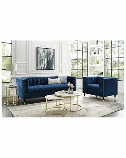 Nicole Miller Geoffey Velvet Sofa Home 8 Nicole Miller Geoffey Velvet Sofa Home -Shop Style Sales 3050228020 RLLD 3