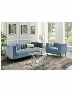 Nicole Miller Geoffey Velvet Sofa Home 8 Nicole Miller Geoffey Velvet Sofa Home -Shop Style Sales 3050228021 RLLD 3