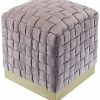 Nicole Miller Griffin Velvet Ottoman Home